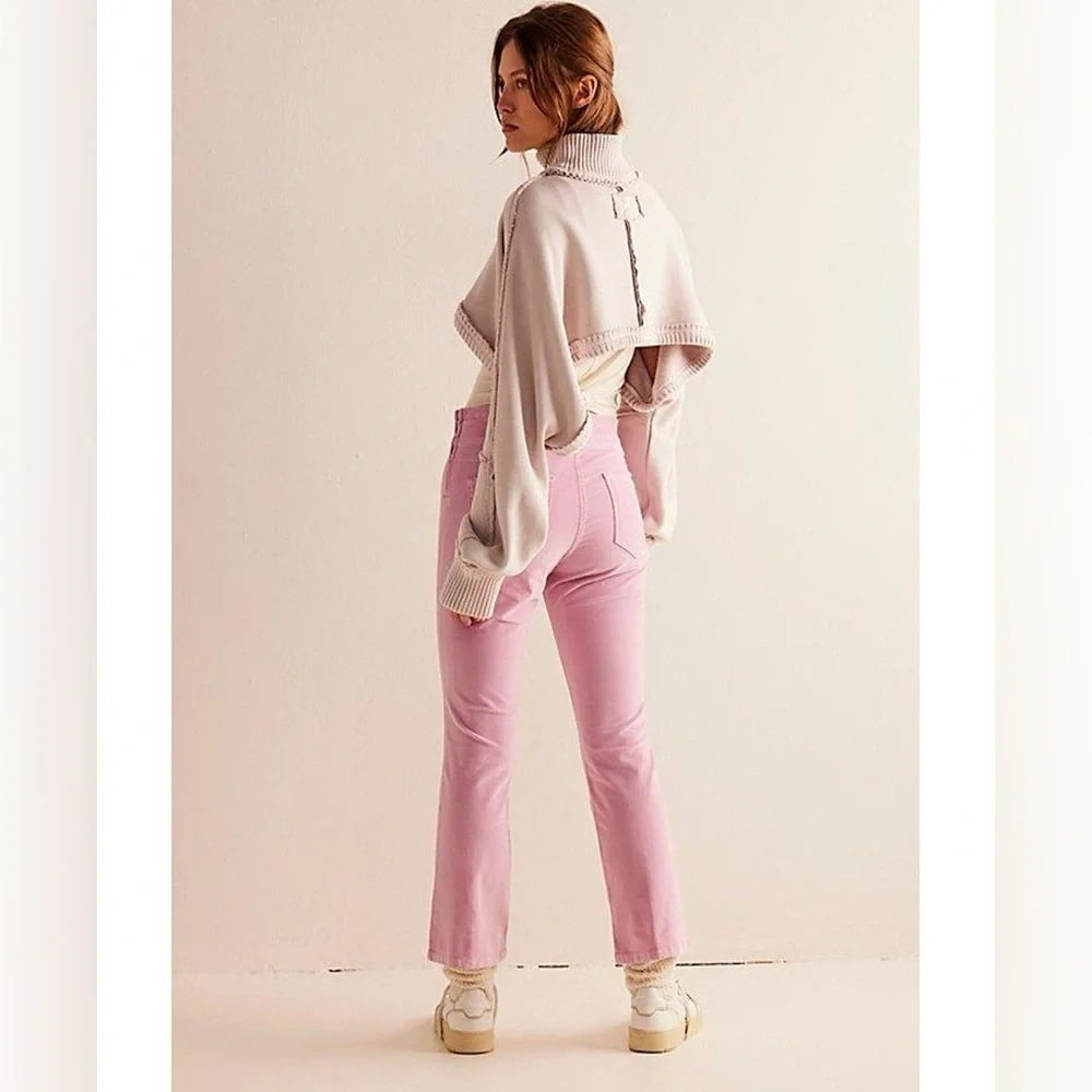 Free People | In My Feelings Velvet Crop Slim Flare Size L